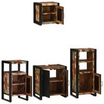 vidaXL Ensemble de mobilier de salle de bain avec étagère 4 Pièces