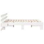 vidaXL Cadre de lit avec tiroir Blanc 150 x 200 cm bois