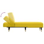 vidaXL Chaise longue jaune velours