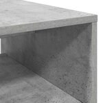 vidaXL Table basse Gris béton 60 x 50 x 40 cm Bois d'ingénierie