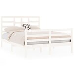 vidaXL Cadre de lit sans matelas blanc bois massif 140x190 cm
