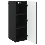 vidaXL Armoire Murale Noir 33 x 34 5 x 90 cm Bois d'ingénierie