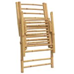 vidaXL Chaises de bistro pliantes lot de 4 coussins gris foncé bambou