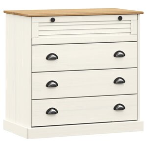 vidaXL Commode VIGO blanc 80x40x76 cm bois massif de pin