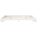 vidaXL Cadre de lit surélevé avec stockage Blanc bois