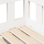 vidaXL Lit de jour avec gigogne et tiroirs sans matelas blanc 90x200cm