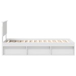 vidaXL Cadre de lit avec tête de lit Blanc 75 x 190 cm Pin massif