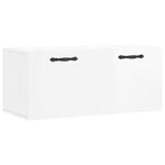 vidaXL Armoire murale blanc brillant 80x36 5x35 cm bois d'ingénierie