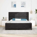vidaXL Cadre de lit avec tête de lit Noir 180 x 200 cm Velours