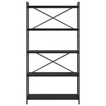 vidaXL Étagère Chêne noir 80 x 30 x 155 cm Bois d'ingénierie