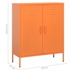 vidaXL Armoire de rangement Orange 80x35x101 5 cm Acier