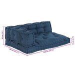 vidaXL Coussin de canapé sur palette 3 Pièces Indigo tissu