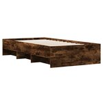 vidaXL Cadre de lit sans matelas chêne fumé 90x200cm bois d'ingénierie