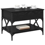 vidaXL Table basse Chêne noir 70x50x50cm Bois d'ingénierie
