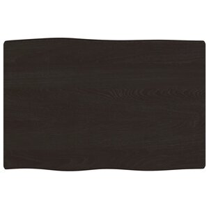 vidaXL Dessus de table bois chêne massif traité bordure assortie