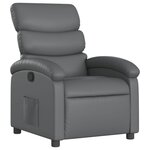 vidaXL Fauteuil inclinable gris similicuir