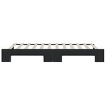 vidaXL Lit de jour avec lit gigogne noir 90x200 cm tissu