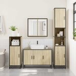 vidaXL Ensemble de meubles de salle de bain 2 Pièces chêne sonoma