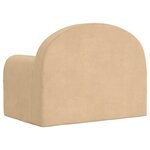 vidaXL Canapé pour enfants crème peluche douce