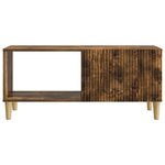 vidaXL Table basse Chêne fumé 90 x 50 x 40 cm Bois d'ingénierie
