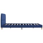 vidaXL Cadre de lit Bleu Tissu 140x200 cm