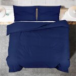 vidaXL Ensemble de housse de couette Bleu marine 200x200 cm Coton