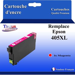 Cartouche compatible avec Epson 405  405 XL pour Epson Workforce Pro WF-4800  WF-4820DWF  WF-4825DWF  WF-4830DTWf Magenta