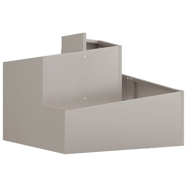 vidaXL Cache-pot de jardin Marron 60 x 60 x 50 cm Acier patiné