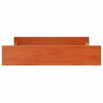 vidaXL Tiroirs de lit 2 Pièces cire marron bois de pin massif