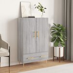 vidaXL Buffet haut sonoma gris 69 5x31x115 cm bois d'ingénierie