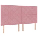 vidaXL Tête de Lit LED Rose Ensemble de 3 Rose Housse 180 cm USB-C