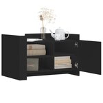 vidaXL Table basse noir 80x50x50 cm bois d'ingénierie