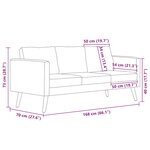 vidaXL Canapé à 3 places Tissu Rouge bordeaux