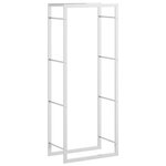 vidaXL Portant de bois de chauffage 50x28x132 cm acier inoxydable