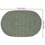 vidaXL Tapis de surface Vert olive 100 x 152 cm Jute