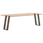 vidaXL Pieds de table console en U  2 pièces  acier naturel  28 x (72-73) cm