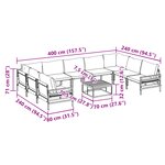 vidaXL Ensemble de canapé de jardin 10 Pièces Anthracite Acier