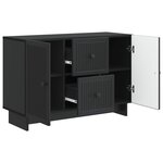 vidaXL Buffet avec tiroir Noir 89 x 34 5 x 60 cm Bois d'ingénierie