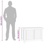 vidaXL Boîte de rangement de jardin et sac 90x50x58cm bois massif teck