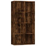 vidaXL Bibliothèque/Buffet Chêne fumé 66x30x130 cm Bois d'ingénierie