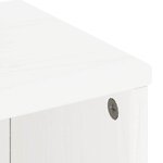 vidaXL Armoires latérales 5 Pièces ODDA blanc 40x24x79 cm bois massif pin