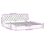 vidaXL Cadre de lit sans matelas gris clair 200x200 cm tissu