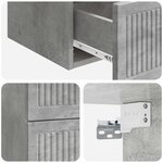 vidaXL Cabinet de chevet mural Gris béton 33 x 34 5 x 40 cm