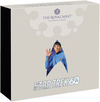 Monnaie LIVE LONG AND PROSPER 60 Anniversaire Star Trek Argent 50 Pence United Kingdom 2026 (PRÉCOMMANDE)