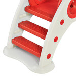 Toboggan enfant pliable 3 à 6 ans usage intérieur extérieur dim. 120l x 50l x 56h cm hdpe rouge