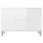 vidaXL Buffet blanc brillant 101x35x70 cm bois d'ingénierie