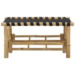 vidaXL Banc de jardin 80 x 38 x 40 cm Bambou Naturel Rectangulaire