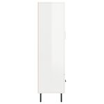 vidaXL Buffet haut blanc brillant 69 5x31x115 cm bois d'ingénierie