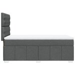 vidaXL Sommier à lattes de lit avec matelas Gris foncé 100x200cm Tissu