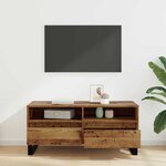 vidaXL Meuble TV avec tiroir Bois Ancien 100 x 34 5 x 44 5 cm